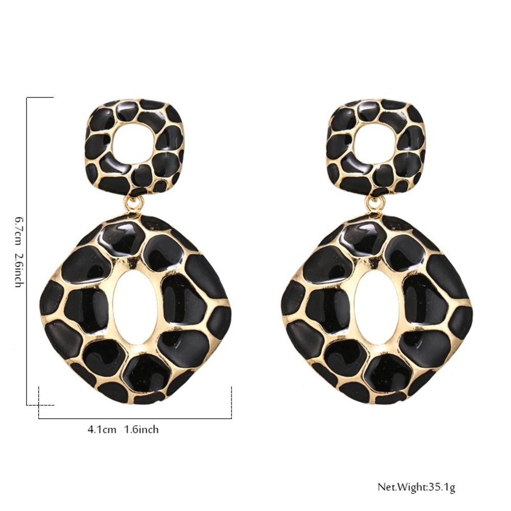 SAFARI earrings in giraffe print - Picture 2 of 6